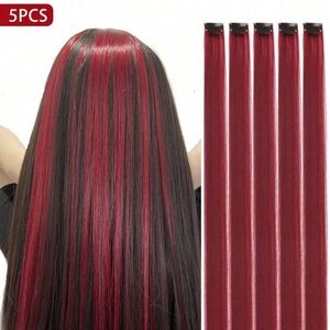 Burgendy hair extensions